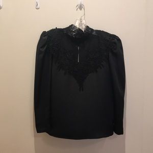 Button up back gothic style blouse - G129